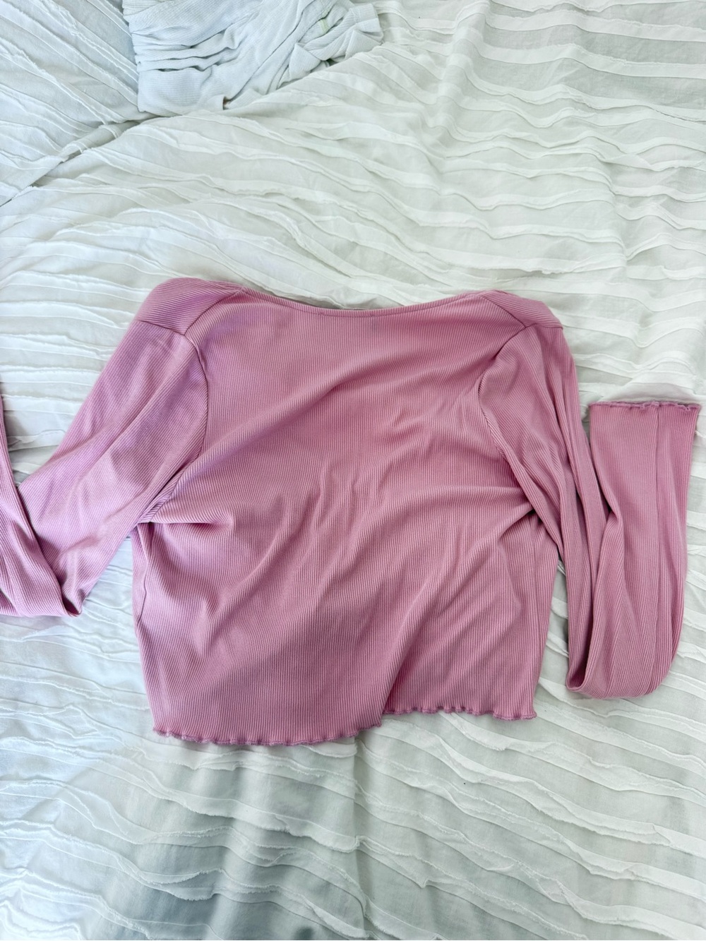 Pink Ruffle Crop Top - Picture 4 of 5